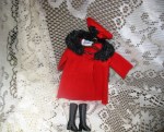 red cold outside coat